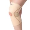 Kniebandage, die das Knie stärkt und die korrekte Biomechanik des Kniegelenks gewährleistet. Dieses Produkt passt sich gut an die Beinform an, ohne durch übermäßigen Druck Unannehmlichkeiten zu verursachen