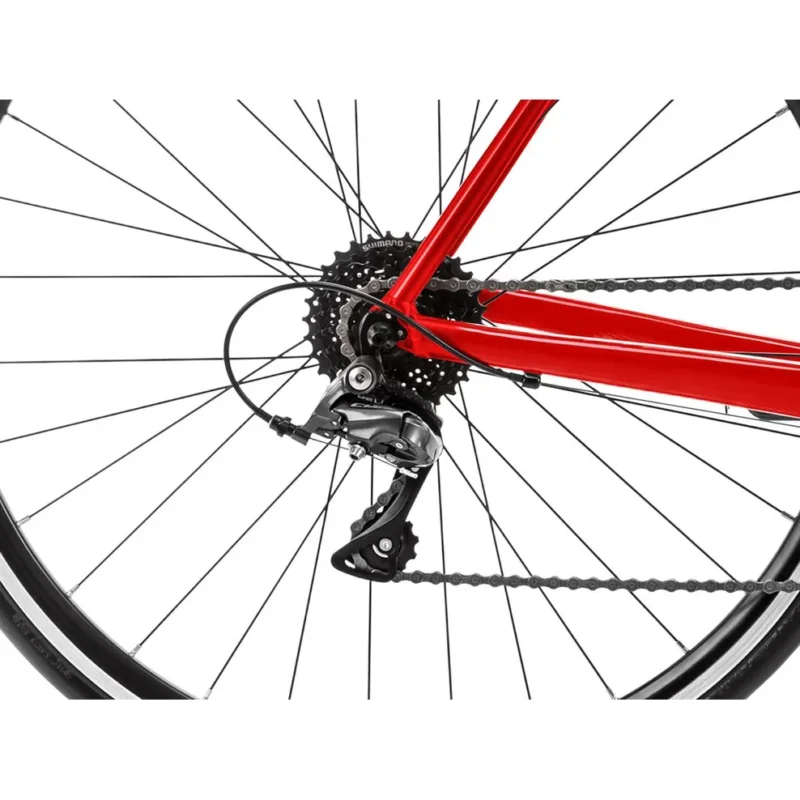 Eine ausgezeichnete Option für Radanfänger. Ein komplettes Rennrad, ausgestattet mit Annehmlichkeiten wie einer Carbongabel, die den Fahrkomfort auch auf minderwertigem Asphalt effektiv erhöht.